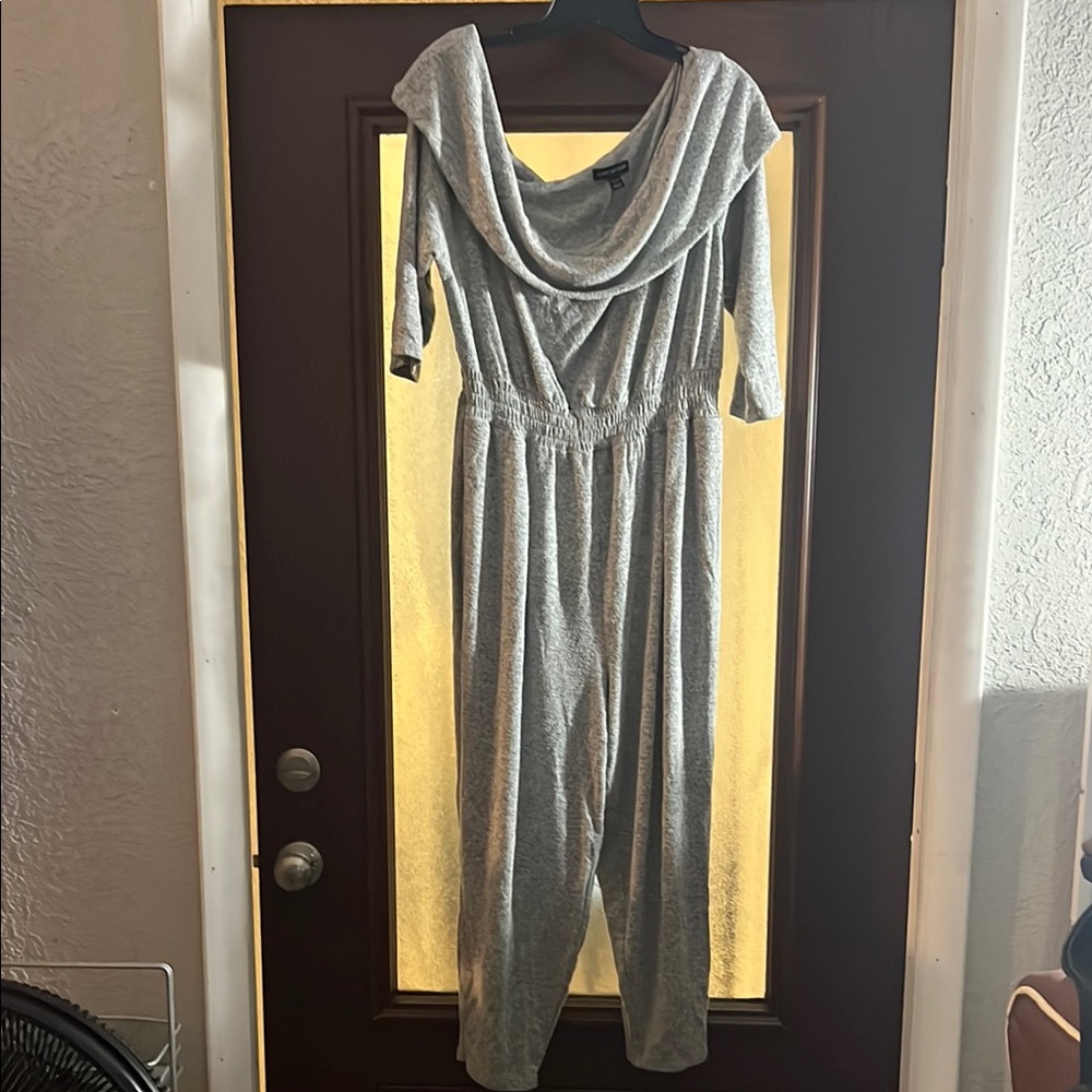 Lane Bryant Gray Jumpsuit